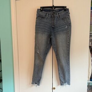 Universal Thread Womens High-Rise Skinny Jeans Button Fly Distressed Blue Size 8